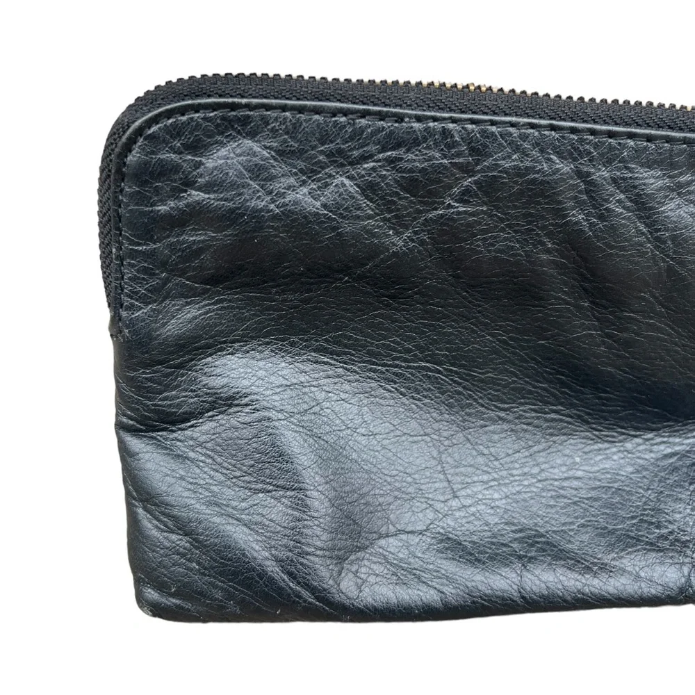 Juicy Couture Vintage Black Leather Wristlet “Choose Juicy Rare Y2K Glitter EUC
